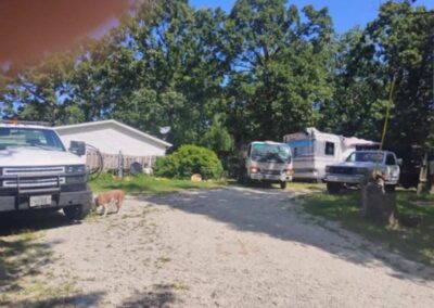Trucks at house